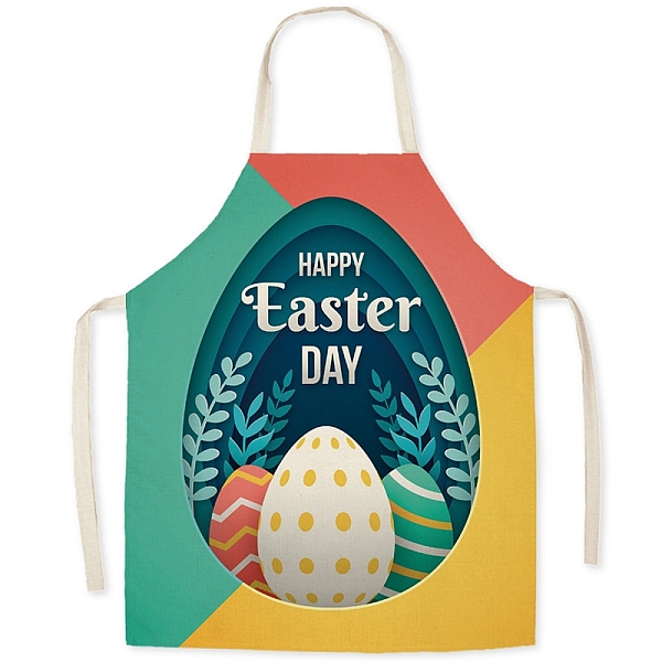 

PandaHall Cute Easter Egg Pattern Polyester Sleeveless Apron, with Double Shoulder Belt, for Household Cleaning Cooking, Colorful, 680x550mm...