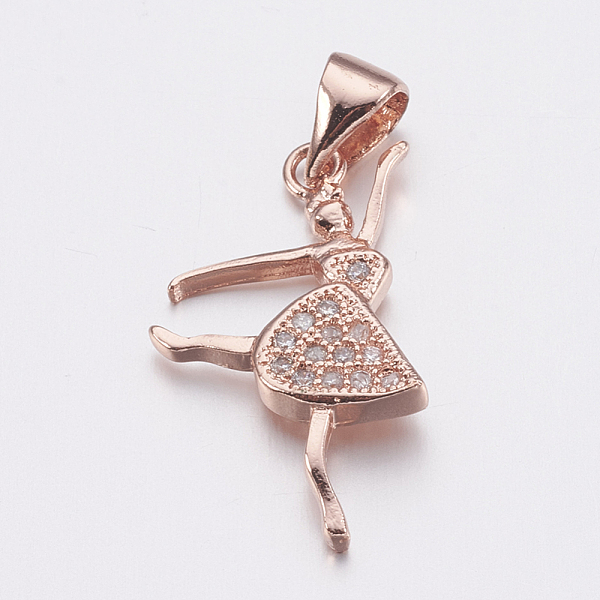 

PandaHall Brass Micro Pave Cubic Zirconia Pendants, Dancer, Mixed Color, 21x13x2mm, Hole: 3x4mm Brass+Cubic Zirconia Human Clear