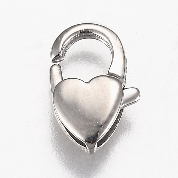 

PandaHall Polished 316 Surgical Stainless Steel Lobster Claw Clasps, Heart, Stainless Steel Color, 12x7.5x3mm, Hole: 1.2mm 316 Surgical...