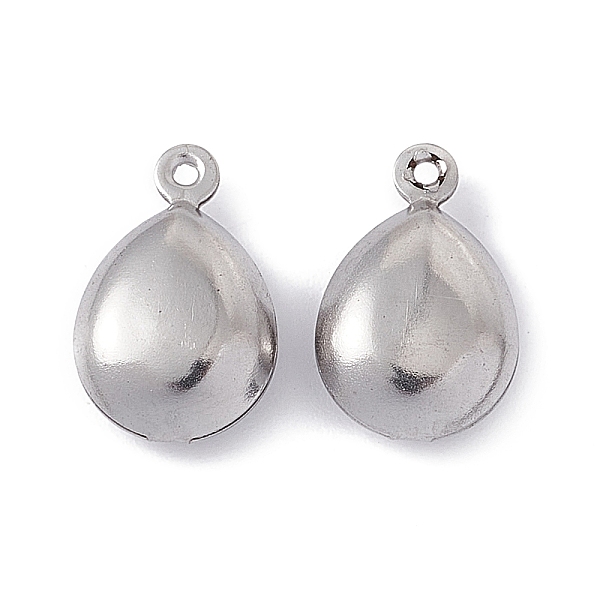 

PandaHall 304 Stainless Steel Pendants, Teardrop Charms, Stainless Steel Color, 15x9.5x5mm, Hole: 1mm 304 Stainless Steel Teardrop
