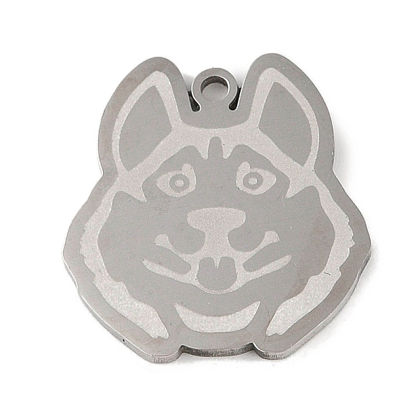 

PandaHall 304 Stainless Steel Pendants, Sled Dog Charm, Stainless Steel Color, 22x20.5x1.5mm, Hole: 1mm 304 Stainless Steel Dog