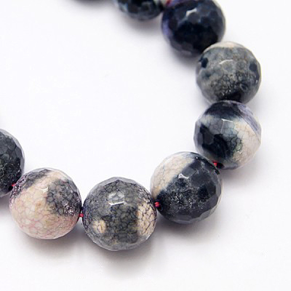 

PandaHall Natural Fire Crackle Agate Beads Strands, Dyed, Faceted, Round, Mixed Color, 6mm, Hole: 1mm Fire Crackle Agate Round Multicolor