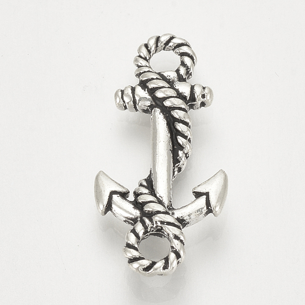 

PandaHall Tibetan Style Alloy Links connectors, Anchor, Cadmium Free & Lead Free, Antique Silver, 23x11x3mm, Hole: 2mm Alloy Anchor & Helm