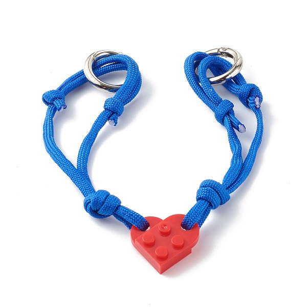 

PandaHall Polyester & Spandex Cord Bracelet Sets, with Resin Building Blocks Charms, Rectangle, Blue, 12-5/8~13.54 inch(32.2~34.4cm)...