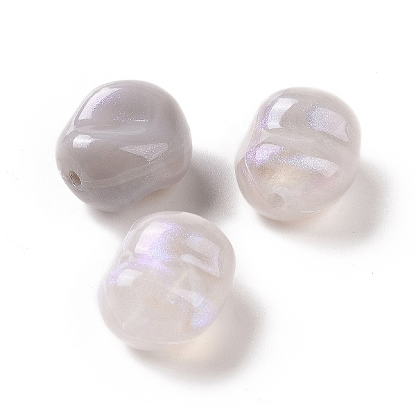 

PandaHall Opaque Acrylic Beads, Glitter Beads, Twist Round, Gainsboro, 16x13.5x11mm, Hole: 1.8mm, about 333pcs/500g Acrylic Others Gray