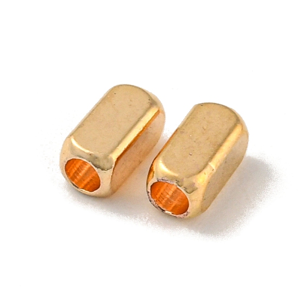 

PandaHall Brass Beads, Cuboid, Real 18K Gold Plated, 4x2x2mm, Hole: 1.2mm Brass