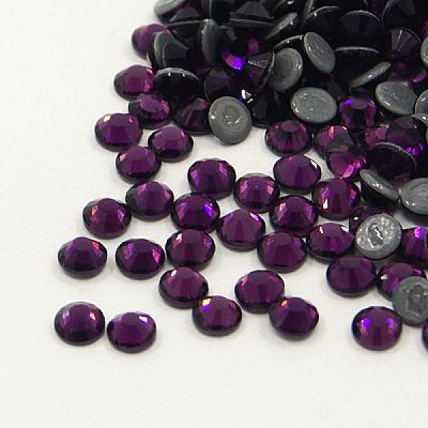 

PandaHall Glass Hotfix Rhinestone, Grade AA, Flat Back & Faceted, Half Round, Amethyst, SS6, 1.9~2.0mm, about 1440pcs/bag Glass Rhinestone..., Purple