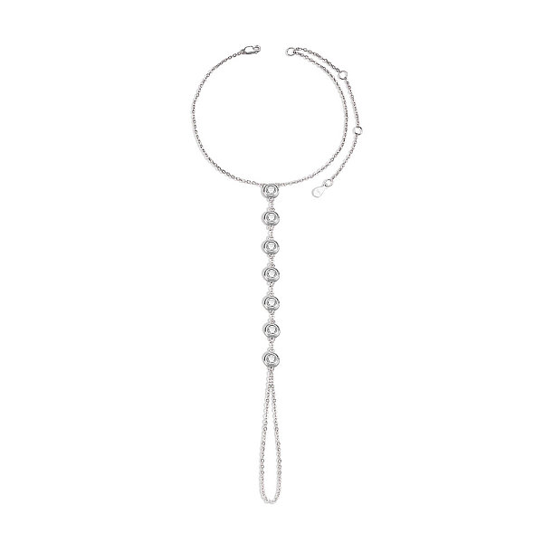 Shegrace Cavigliere Con Anello In Argento Sterling Placcato Rodio