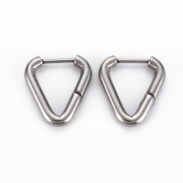 

PandaHall Triangle Huggie Hoop Earrings for Women, Hypoallergenic and Safe for Sensitive Ears, with 316 Surgical Stainless Steel Pin...