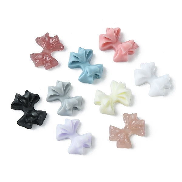 

PandaHall Opaque Resin Cabochons, Bowknot, Mixed Color, 10x8x4mm Resin Bowknot Multicolor