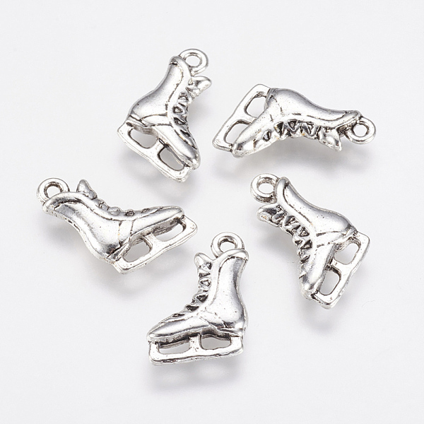 

PandaHall Alloy Pendants, Ice Skates, Antique Silver, 17x12x3mm, Hole: 1.5mm Alloy Shoes