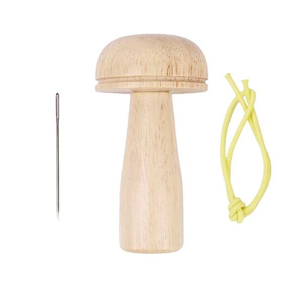 

PandaHall Wooden Darning Mushroom, Hole Repair Support Tools, Needle Storage, with Needle & Elastic String, Wheat, 60x110mm Wood Mushroom..., Orange