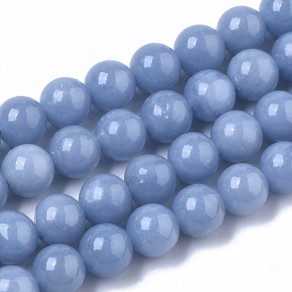 

PandaHall Synthetic Ang Beads Strands, Round, 6mm, Hole: 0.8~0.9mm, about 31~32pcs/Strand, 7.28 inch~7.67 inch(18.5cm~19.5cm) Angelite...