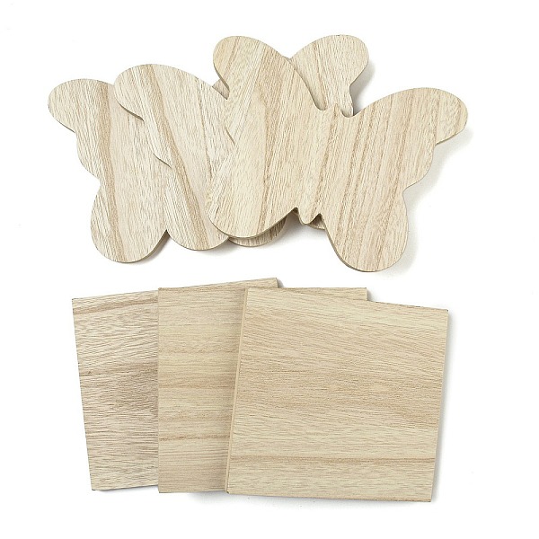 6Pcs 2 Styles Wood … - image