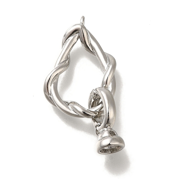 

PandaHall Brass Fold Over Clasp, Irregular Shape, Platinum, 30mm Brass Others