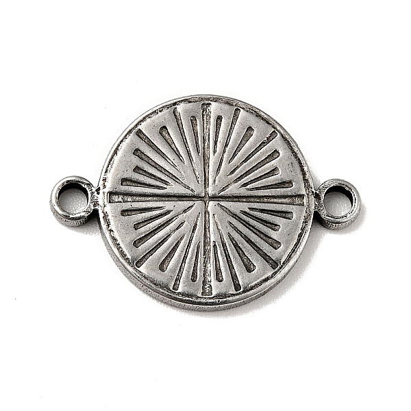 

PandaHall Tibetan Style 304 Stainless Steel Connector Charms, Flat Round, Antique Silver, 21x15x2mm, Hole: 1.8mm 304 Stainless Steel Flat...