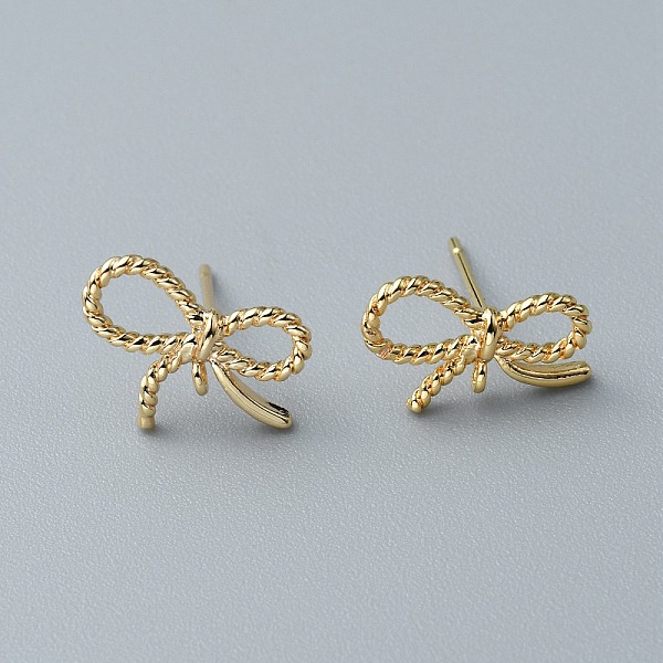 Brass Stud Earrings… - image