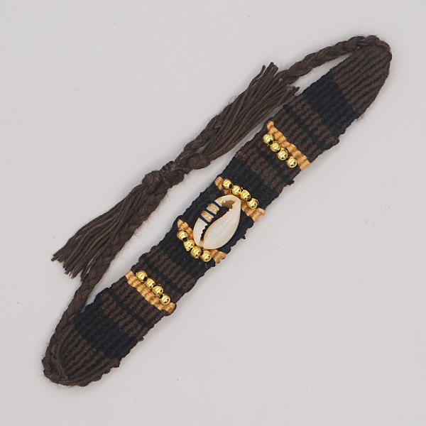 Unique HandWoven Cowrie Shell Adjustable Cord Bracelets for Women