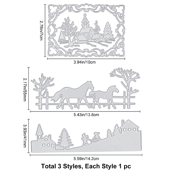 

PandaHall Gorgecraft Scenery Frame Carbon Steel Cutting Dies Stencils, for DIY Scrapbooking/Photo Album, Decorative Embossing DIY Paper Card...