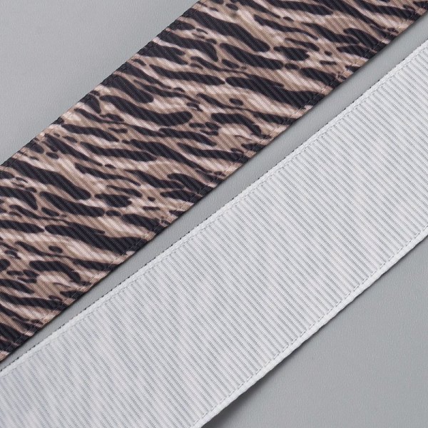 

PandaHall Single Face Printed Polyester Grosgrain Ribbons, Leopard Print Pattern, Camel, 1- inch(25.5mm) Polyester Leopard Brown