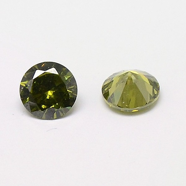

PandaHall Cubic Zirconia Cabochons, Grade A, Faceted, Diamond, Olive, 5x3mm Cubic Zirconia Diamond Green