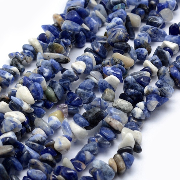 

PandaHall Natural Sodalite Beads Strands, Chip, 5~8mm, Hole: 1mm, about 31 inch Sodalite Chip