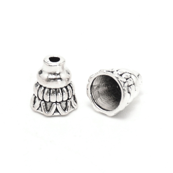 

PandaHall Tibetan Style Alloy Bead Cones, Pagoda, Antique Silver, 8.5x7mm, Hole: 1.6mm Alloy