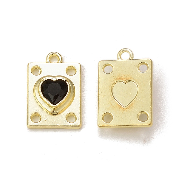 

PandaHall Rack Plating Alloy Glass Pendants, Golden, Rectangle with Heart Charms, Black, 19.5x12.5x5mm, Hole: 1.8mm Alloy+Glass Rectangle...