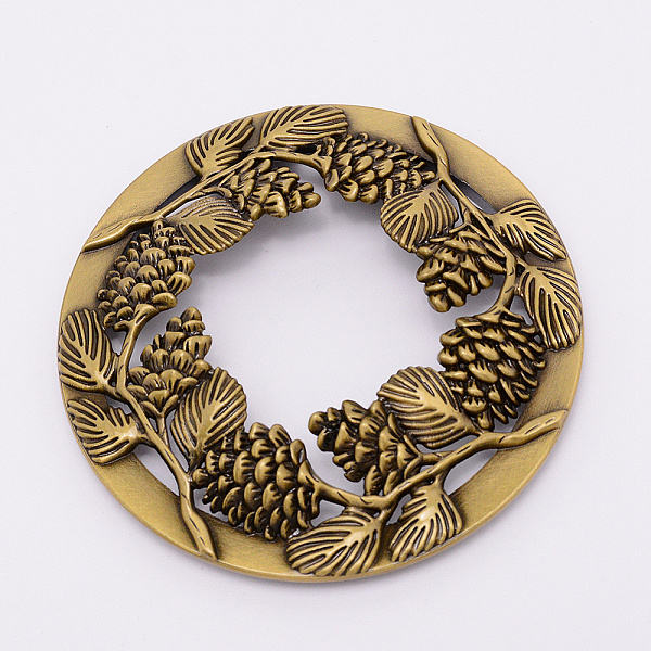 

PandaHall Zinc Alloy Cover, with Botany Pattern, for Aromatherapy Candle, Round, Antique Bronze, 81x13mm, Inner Diameter: 68mm Alloy