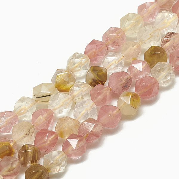 

PandaHall Tigerskin Glass Beads Strands, Faceted, Round, 9~10x8~9x8~9mm, Hole: 1mm, about 38pcs/14.3 inch Tigerskin Glass Round
