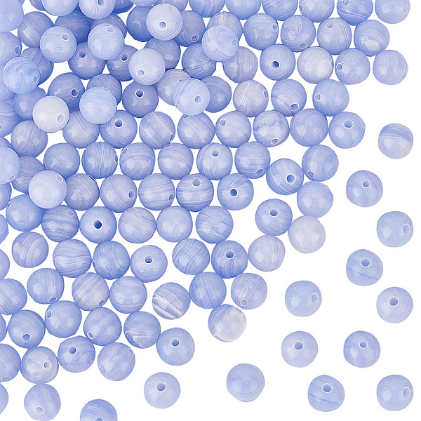 

PandaHall Olycraft 2 Strands Natural Blue Lace Agate Beads Strands, Round, 8mm, Hole: 1mm, about 45~49pcs/strand, 15.35 inch(39cm) Blue Lace...