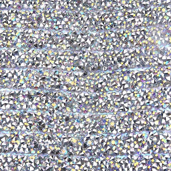 

PandaHall Glitter Resin Hotfix Rhinestone(Hot Melt Adhesive On The Back), Rhinestone Trimming, Costume Accessories, Clear AB, 23.6x40x0.3cm..., White