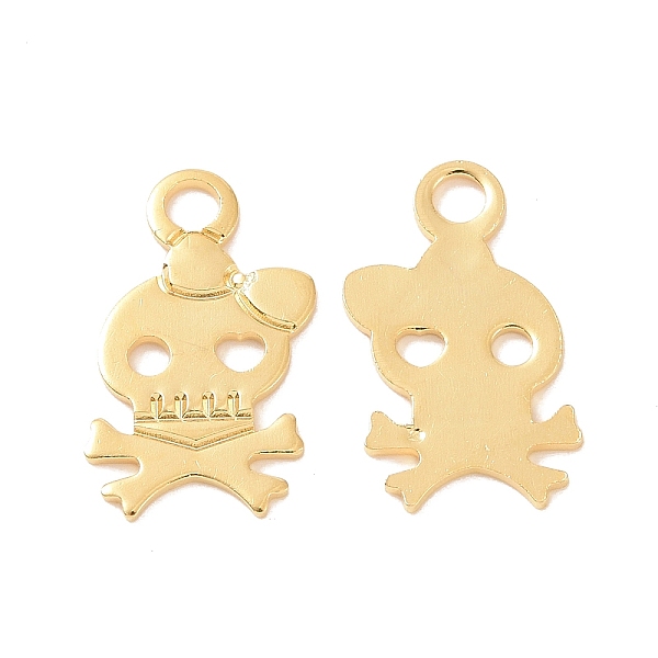 

PandaHall Ion Plating(IP) 304 Stainless Steel Pendants, Skull Charms, Golden, 15.5x9x0.7mm, Hole: 2mm 304 Stainless Steel Skull
