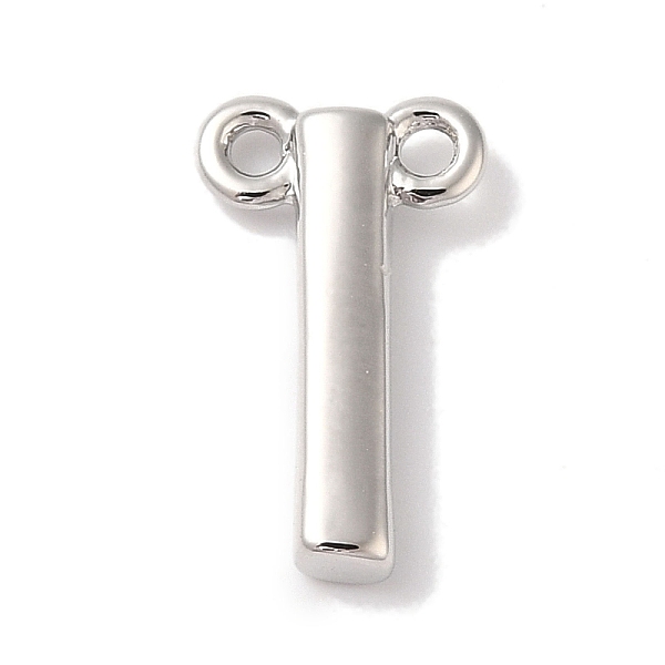 

PandaHall Rack Plating Brass Pendants, Long-Lasting Plated, Lead Free & Cadmium Free, Letter Charms, Platinum, Letter I, 11x6x2mm, Hole: 1mm...
