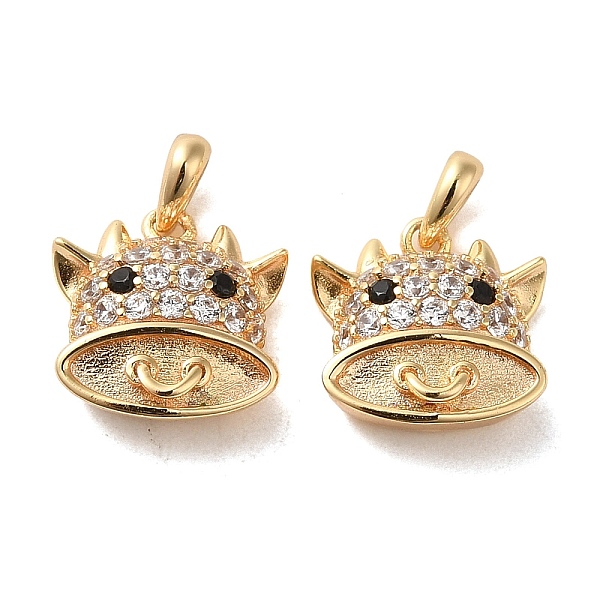 

PandaHall 925 Sterling Silver with Cubic Zirconia Charms, Cattle, with S925 Stamp, Real 18K Gold Plated, 10.5x10x4mm, Hole: 3x1.5mm Sterling...