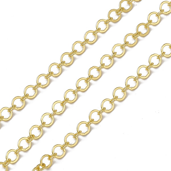 

PandaHall Brass Circle Ring Link Chains, with Spool, Soldered, Long-Lasting Plated, Cadmium Free & Nickel Free & Lead Free, Real 18K Gold...
