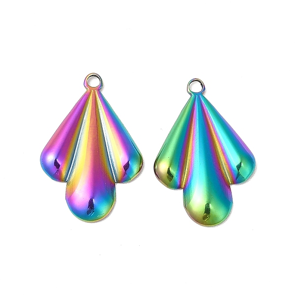 

PandaHall Ion Plating(IP) 304 Stainless Steel Pendants, Leaf, Rainbow Color, 20x13x1.5mm, Hole: 1.4mm 304 Stainless Steel Leaf