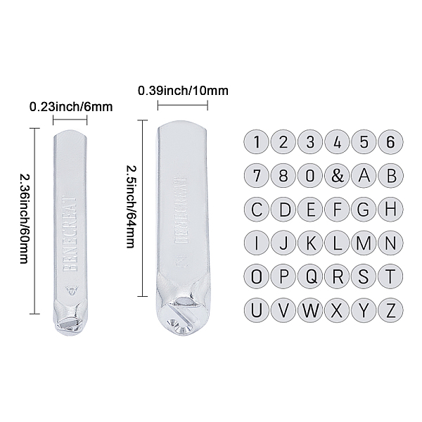 

PandaHall Iron Metal Stamps Set, for Imprinting Metal, Wood, Plastic, Leather, Platinum, 2boxes/set Iron Blue