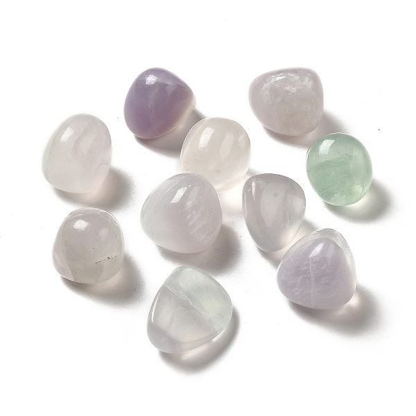 

PandaHall Natural Fluorite Beads, Tumbled Stone, Healing Stones, for Reiki Healing Crystals Chakra Balancing, Vase Filler Gems, No...
