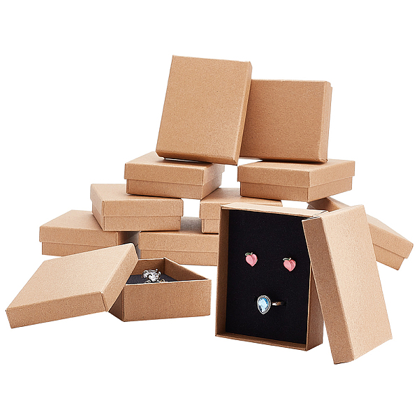 

PandaHall Box, 12 Pcs 7 x 9cm/2.7 x 3.5 Inches Rectangle Burlywood Cardboard Bead Paper Gift Box for Jewellery Bracelet Necklace Crafts..., Orange