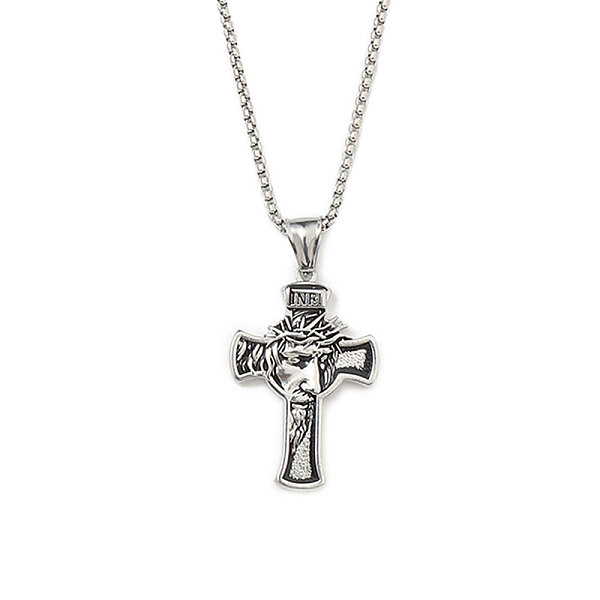 

PandaHall 201 Stainless Steel Pendant Necklaces, Cross, Antique Silver, 23.62 inch(60cm) 201 Stainless Steel Cross