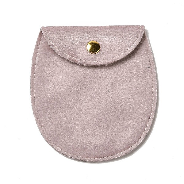 

PandaHall Velvet Jewelry Storage Pouches, Oval Jewelry Bags with Golden Tone Snap Fastener, for Earring, Rings Storage, Pink, 9.8x9x0.8cm...