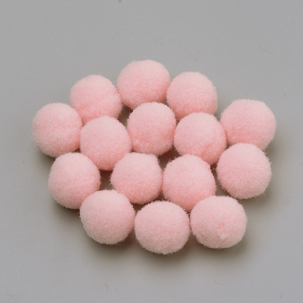 

PandaHall DIY Doll Craft, Polyester Pom Pom Ball, Round, Pink, 9~10.5mm Polyester Pink
