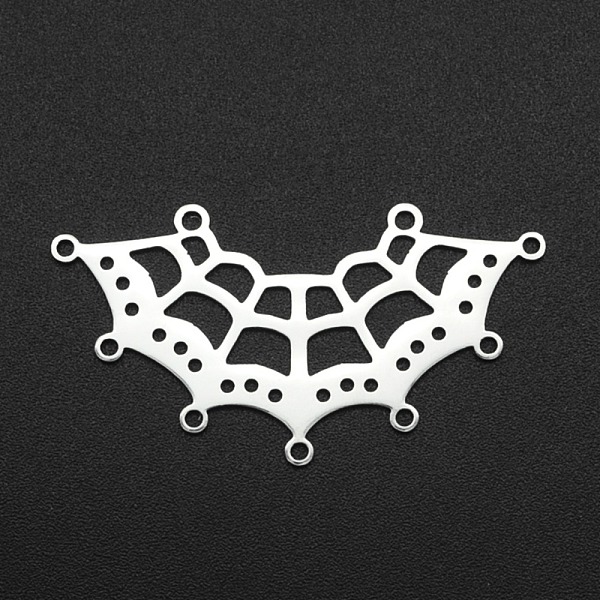 

PandaHall 201 Stainless Steel Chandelier Components Links, 9 Loop & 18 Hole Links, Laser Cut, Spider Web Shape, Stainless Steel Color...