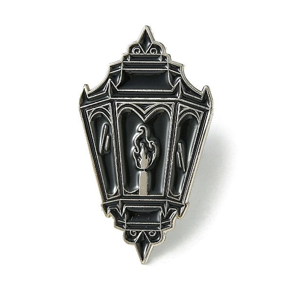

PandaHall Alloy Brooches, Enamel Pins, for Backpack Cloth, Lantern, Black, 30x17x1.5mm Alloy Lantern Black