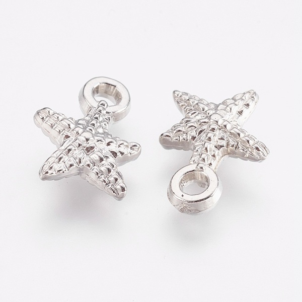 

PandaHall CCB Plastic Pendants, Bird, Platinum, 18x13x5mm, Hole: 3mm Plastic Star