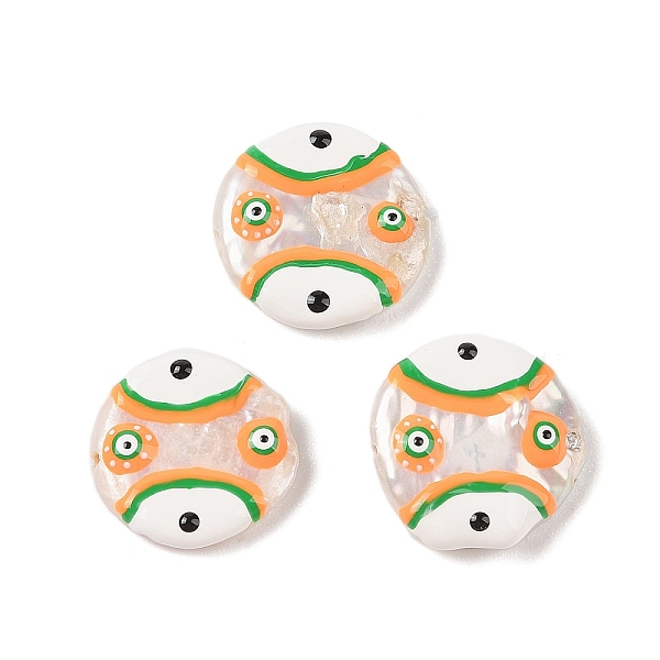 Natural Keshi Pearl Enamel Beads