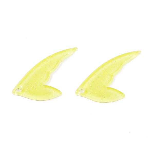 

PandaHall Acrylic Pendants, Fishtail Shape, Yellow, 31.5x16.5x2.4mm, Hole: 2mm Acrylic Fish Yellow