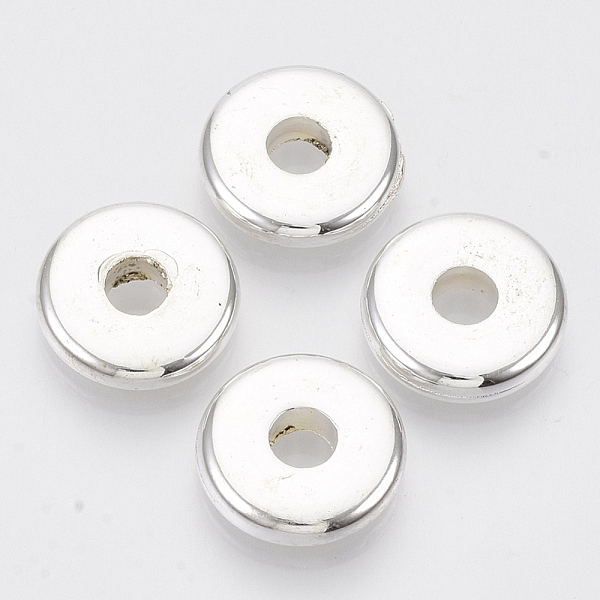 

PandaHall CCB Plastic Beads, Flat Round, Silver, 15x3.5mm, Hole: 4.5mm, about 845pcs/500g Plastic Flat Round