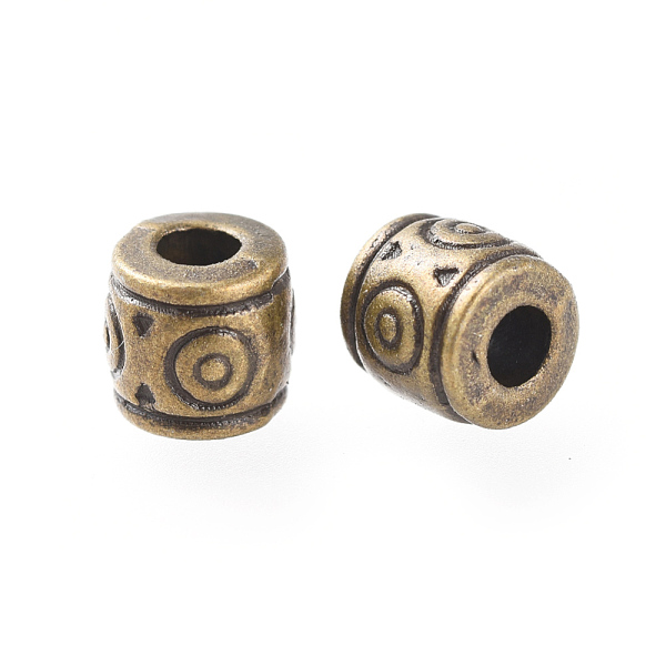

PandaHall Tibetan Style Beads, Zinc Alloy, Cadmium Free & Nickel Free & Lead Free, Column, Antique Bronze, 6x6.5mm, Hole: 2~3mm. Alloy...